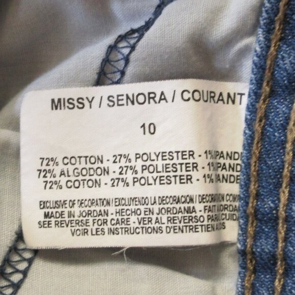 HANNAH Becky Capri Skimmer Jeans Womens Sz 10 Comfort Stretch Denim Bermuda Crop - Picture 9 of 15